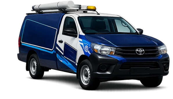 Our drain service van out on a Frenchs Forest job