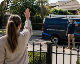 Happy Frenchs Forest customer after the job is finished