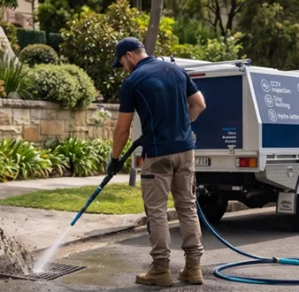 Tree roots removed from a Frenchs Forest drain pipe